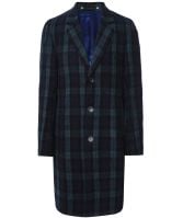 Paul Smith Navy Wool Mix Epsom Coat