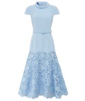 Self-Portrait Grey Embroidered Blossom Tiered Midi Dress | Jules B Self-Portrait Grey Embroidered Blossom Tiered Midi Dress | Jules B