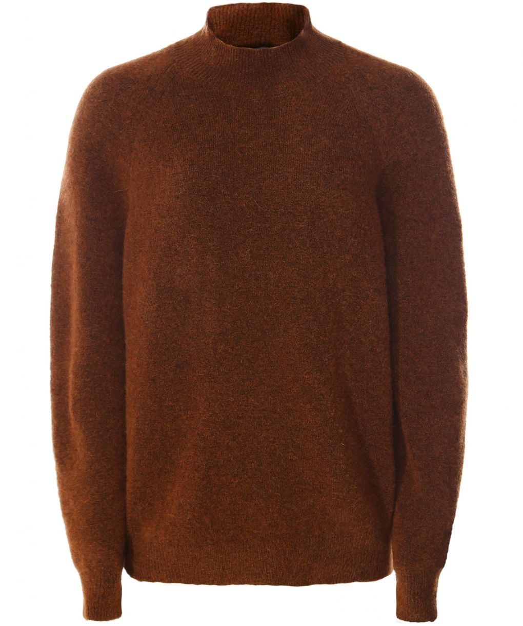 High Wind Up Mock Turtleneck Jumper Colour : Tan, Size : L