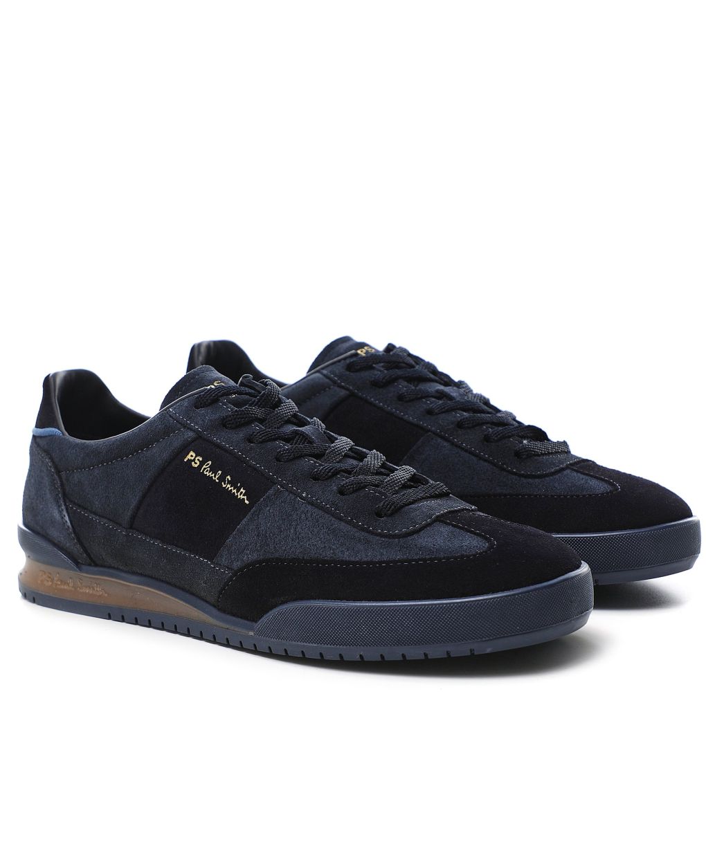 Paul Smith Navy Leather Dover Trainers