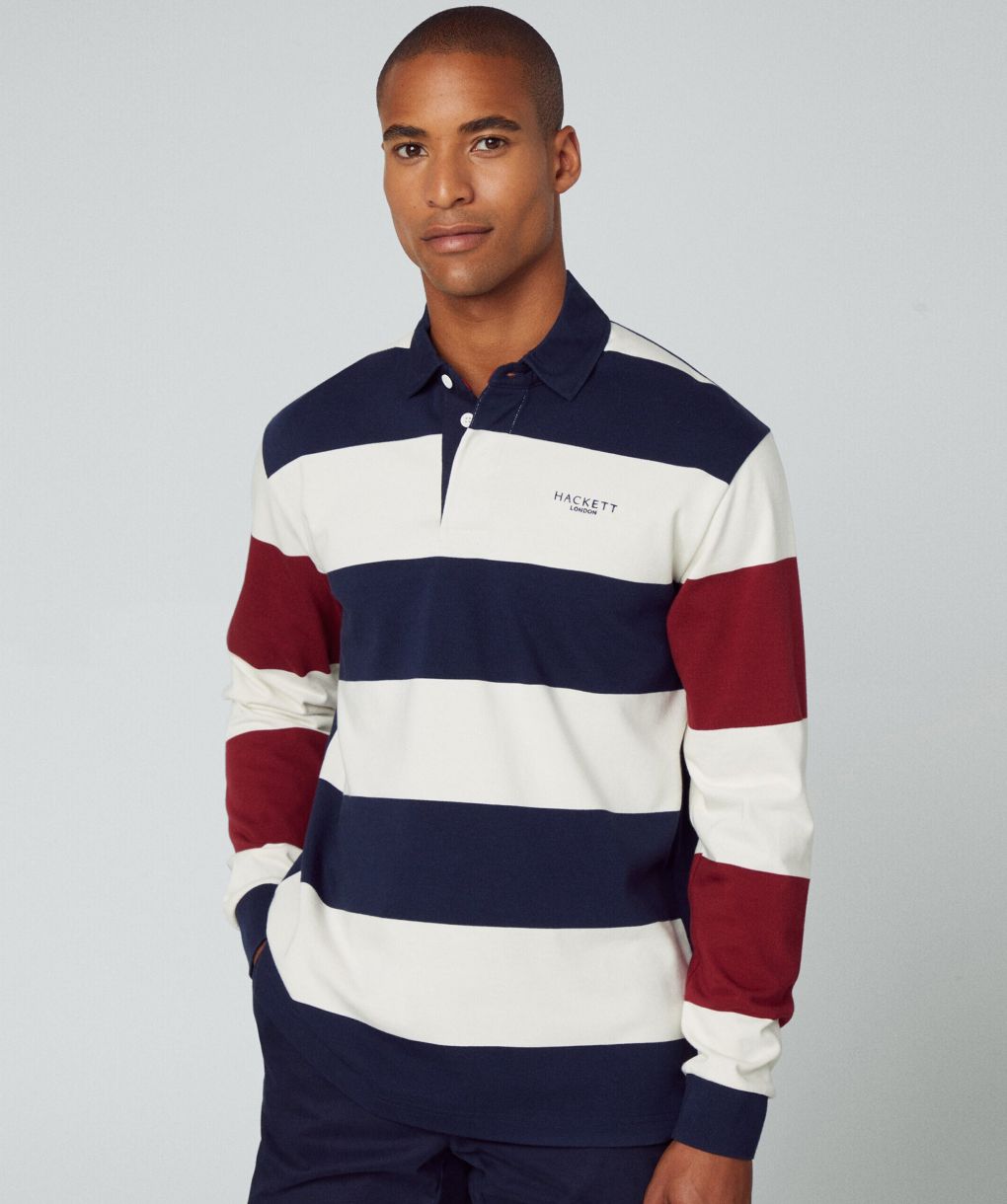 BELVET Striped Rugby Shirt Mサイズ BELVET Striped Rugby Shirt 即完品 M 【公式通販】