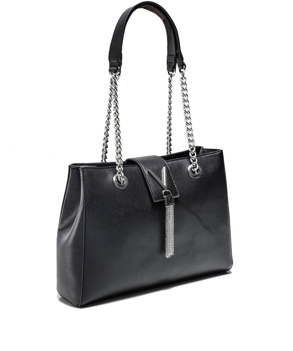 Mario Valentino☆Divina Sa クロスボディバッグ ブラック Valentino Divina Black Silver Pebbled Shoulder Bag