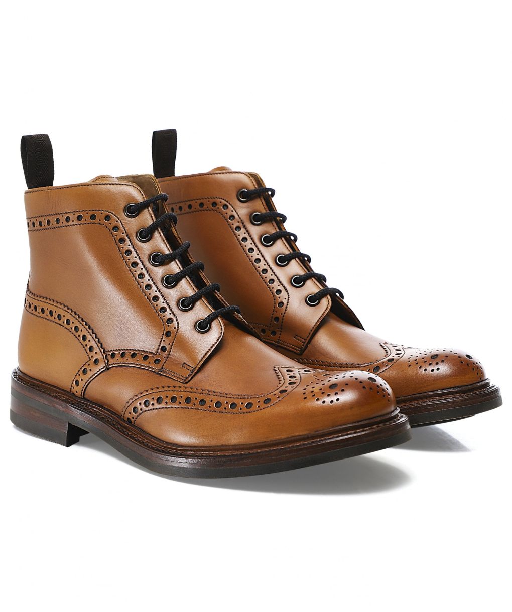 Leather Bedale Brogue Boots