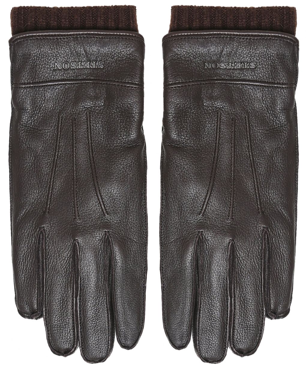 Leather &amp Cashmere Gloves