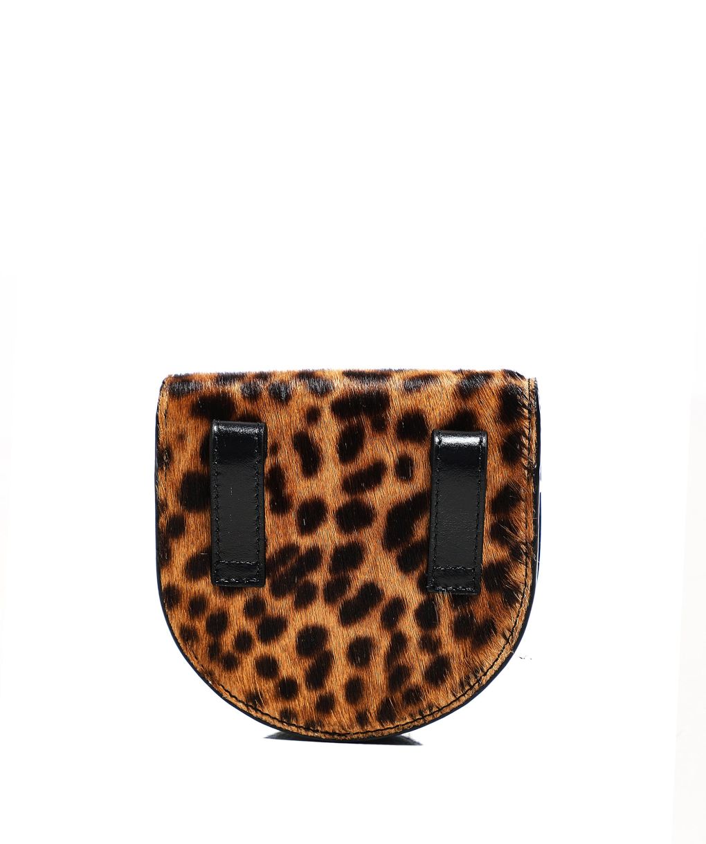 Vivienne Westwood Leather Leopard Nano Saddle Crossbody Bag | Jules B