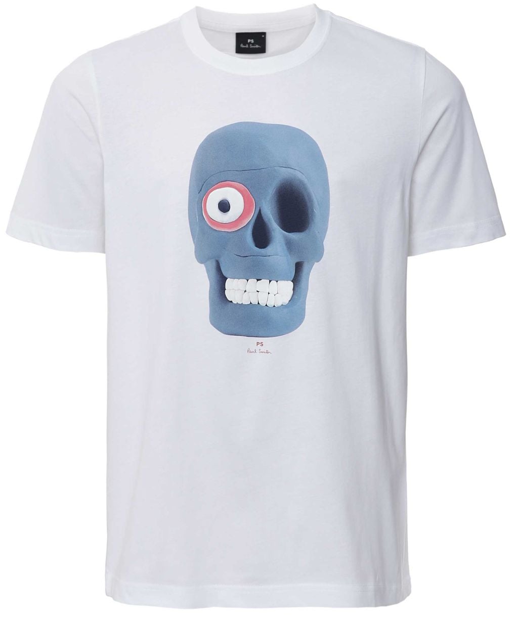 Paul Smith White One Eye Skull T-Shirt