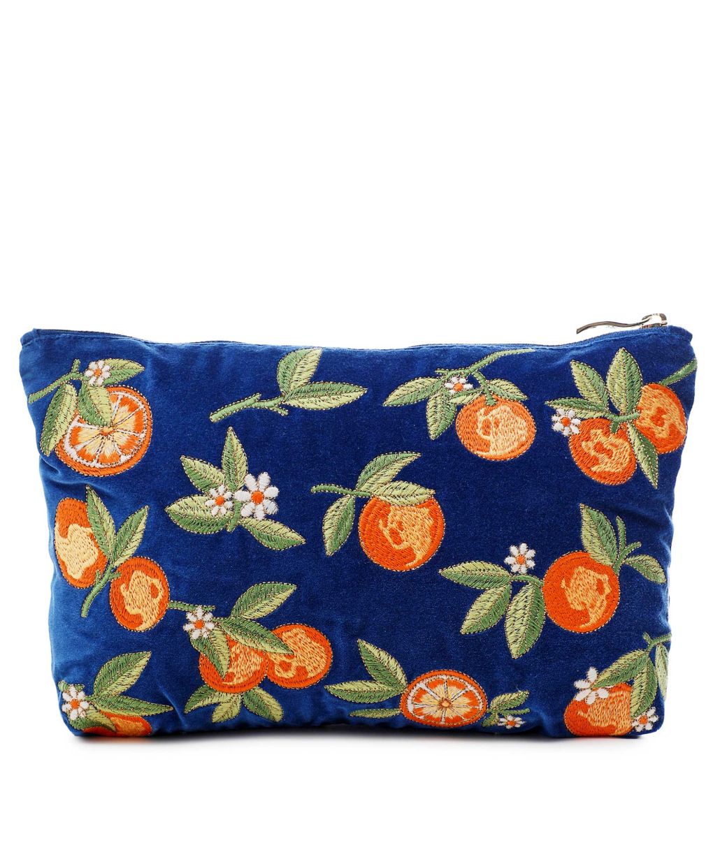 Elizabeth Scarlett Orange Blossom Blue Everyday Pouch