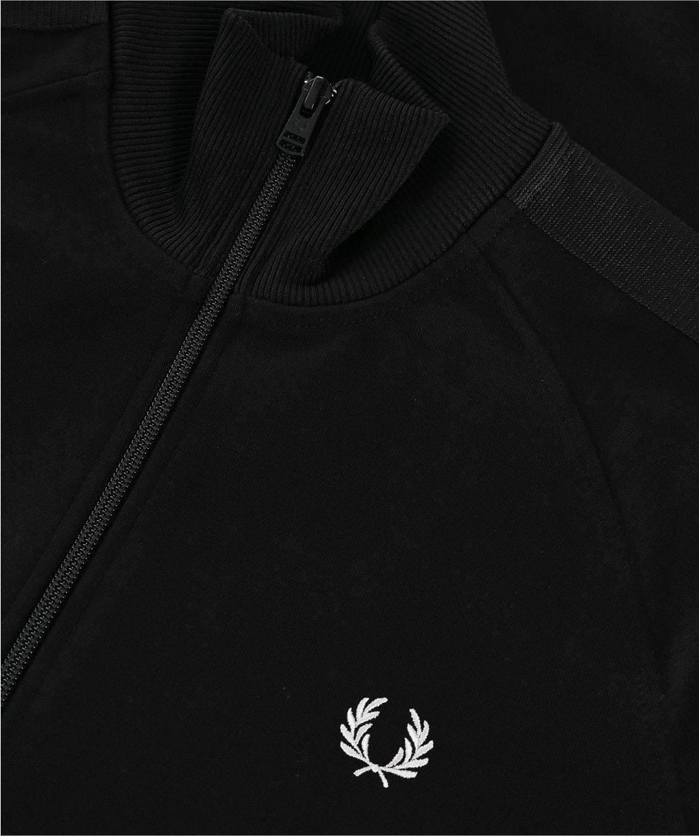Fred Perry Black Tonal Tape Track Jacket J1521 102 | Jules B
