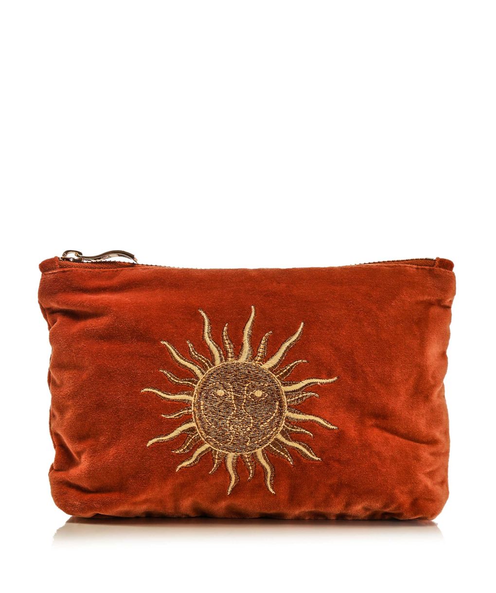 Elizabeth Scarlett Orange Sun Goddess Mini Pouch Jules B