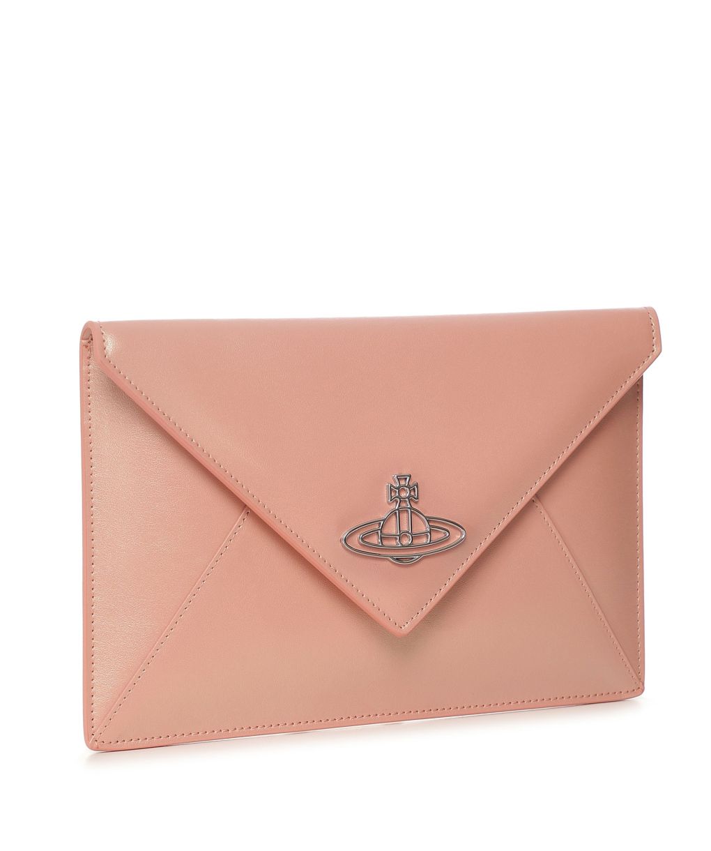 Vivienne Westwood Pink Pearlised Envelope Clutch Jules B