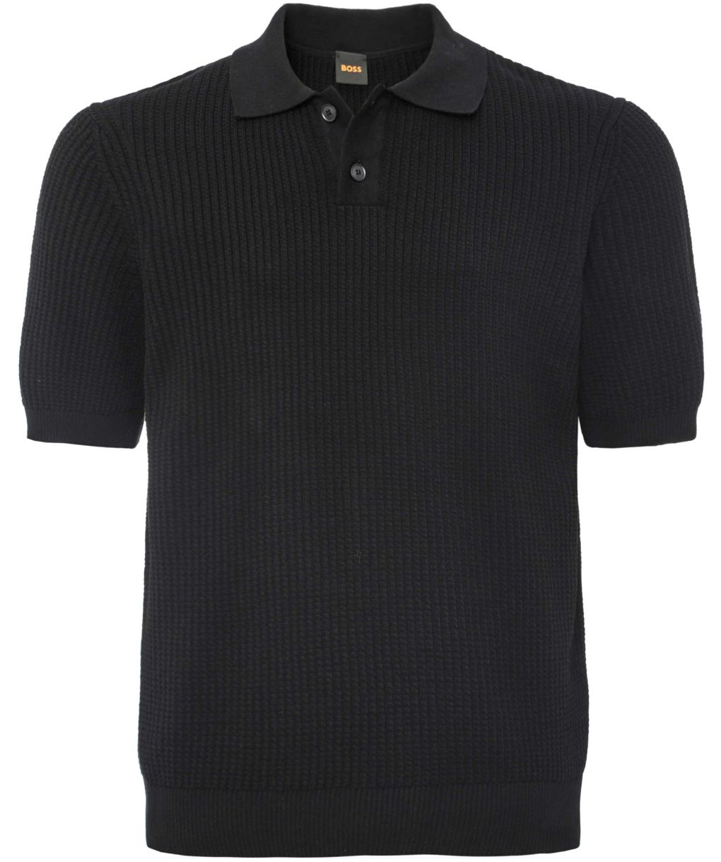 BOSS Rib Knit Akoppo Polo Shirt