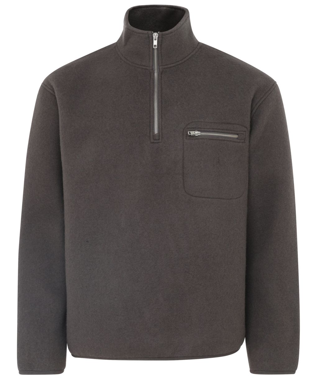 Anerkjendt Aktoni Half Zip Boiled Wool Overshirt | Jules B