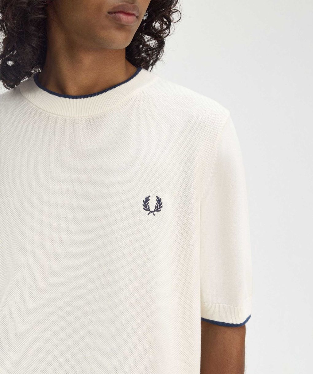 Fred Perry Textured Front Knit T-Shirt