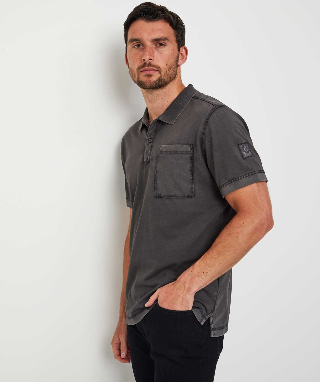 新品 BELSTAFF HOCKLEY POLO S ベルスタッフ ポロL相当 Belstaff Grey Hockley Polo Shirt