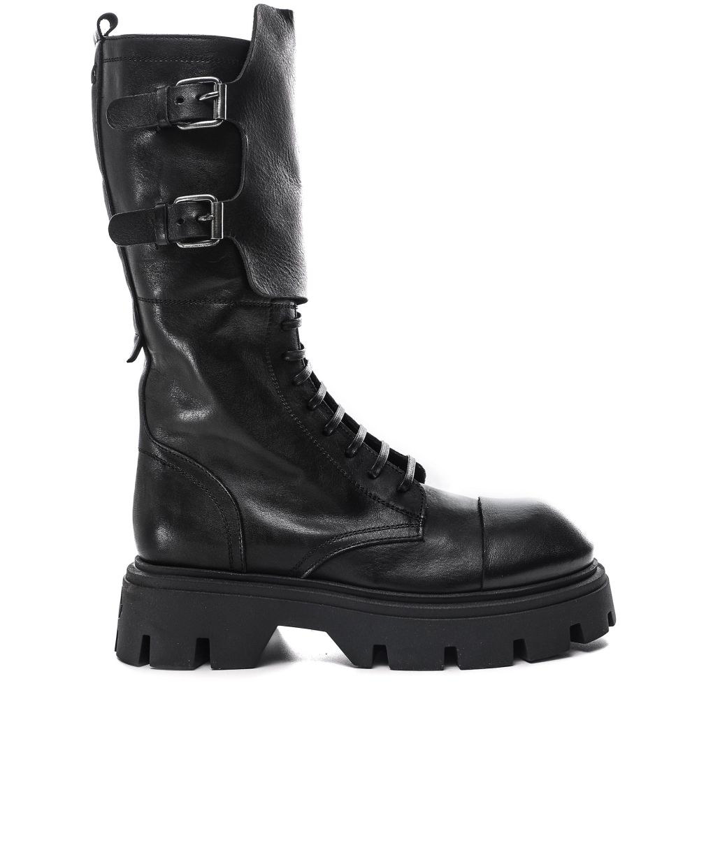 Chunky Boots Stivali Con Tasca Anfibi Platform Top