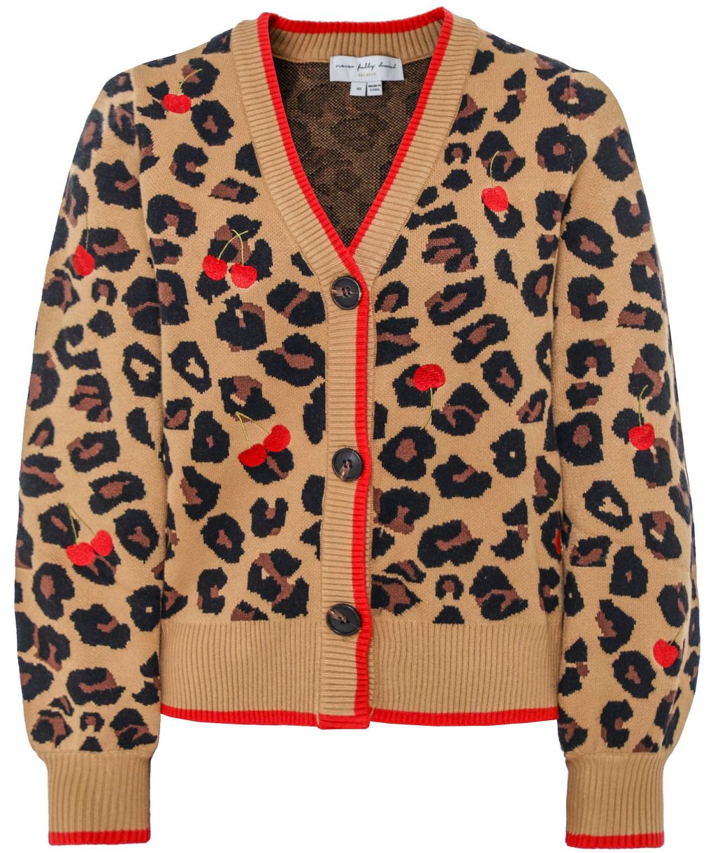Never Fully Dressed Cherry Leopard Cardigan