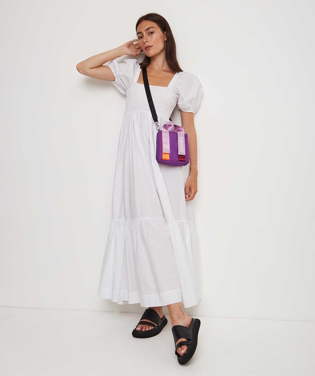 GANNI　Cotton Poplin Maxi Dress Ganni Cotton-Poplin Maxi Dress - EU 34/UK 6 | Coggles