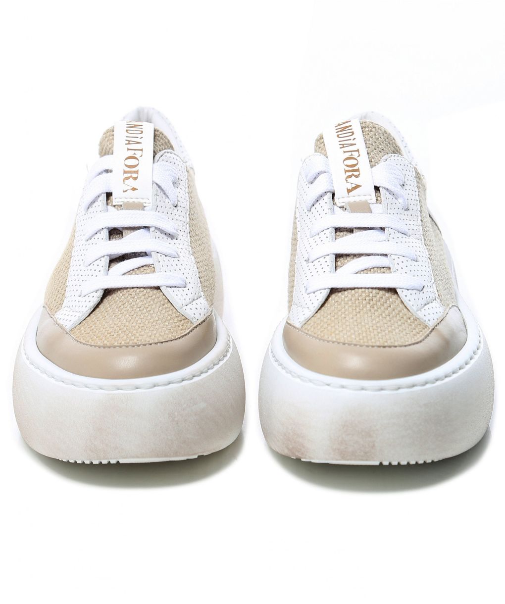 Andia Fora Beige Izar C Platform Trainers Jules B