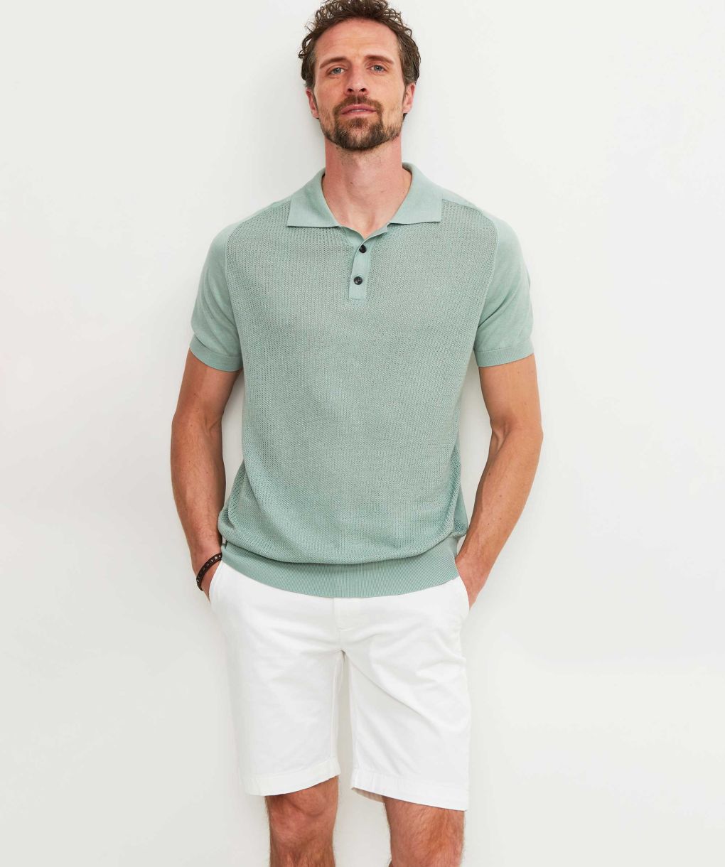 Pal Zileri Silk Cotton Knitted Polo Shirt