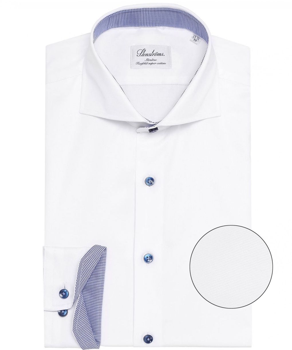 Slimline Houndstooth Trim Shirt