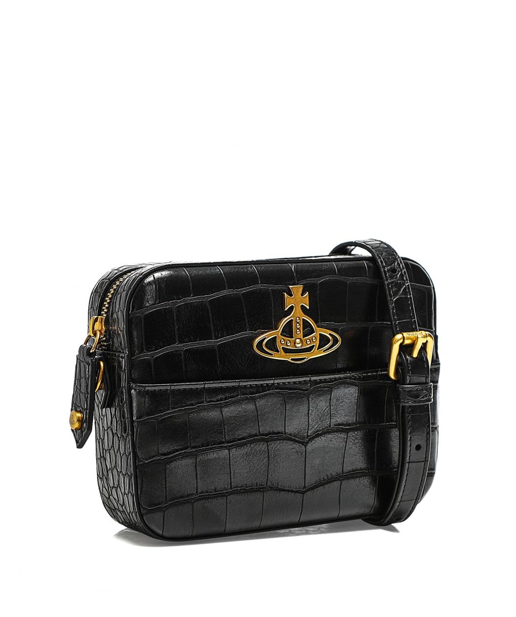 Vivienne Westwood Black Johanna Vegan Crossbody Bag | Jules B