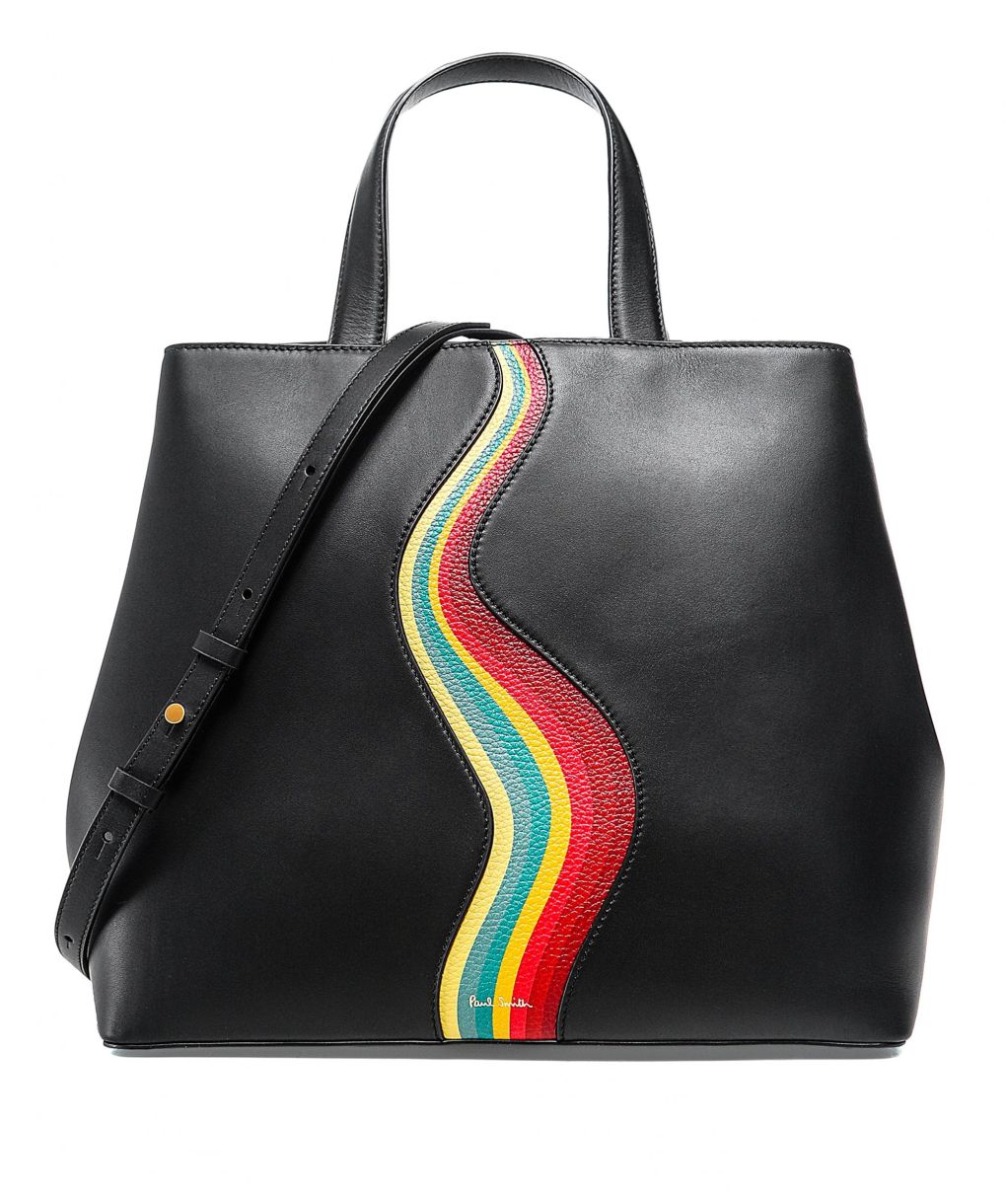 Paul Smith Black Swirl Leather Tote Bag | Jules B