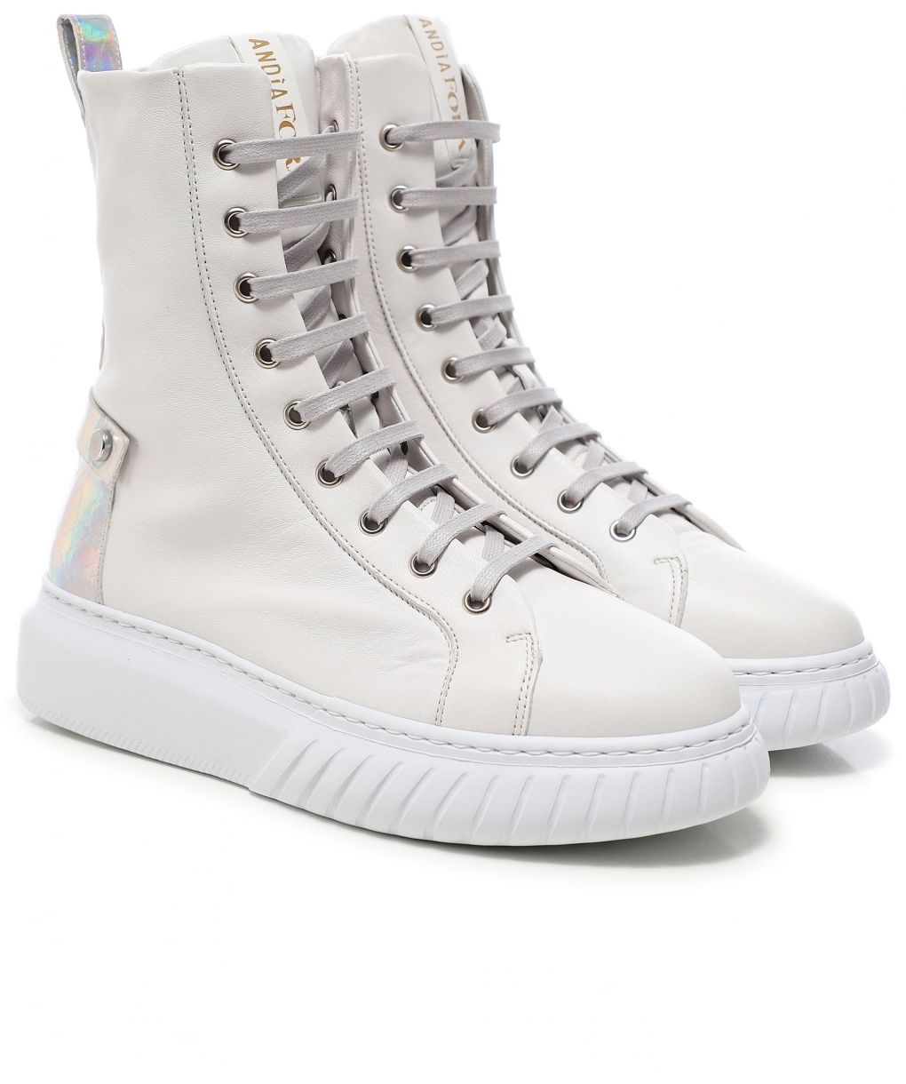 Andia Fora Cream Seilor High Top Sneakers Jules B