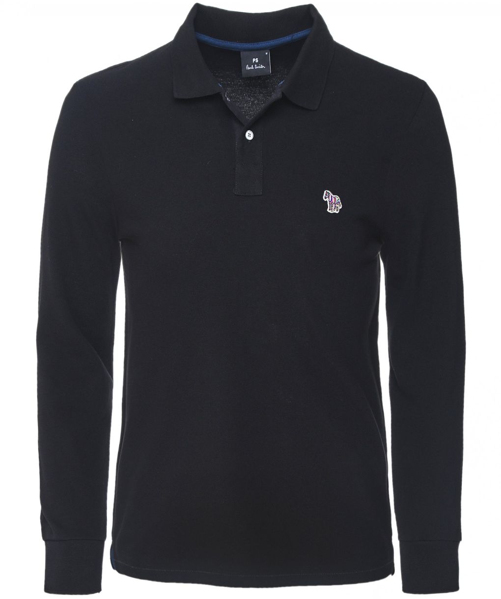 Long Sleeve Zebra Polo