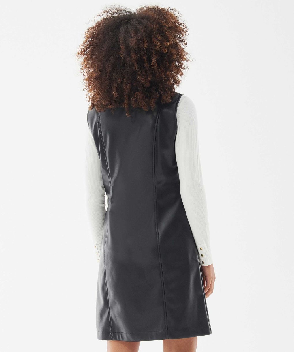 leather fitted dress MRS. SMITH STRETCH LEATHER DRESS  AS by DF