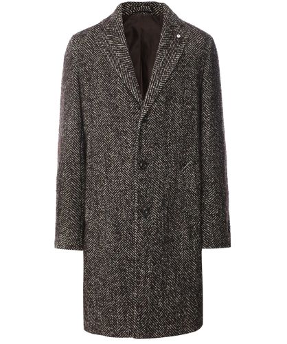 LBM 1911 Wool Herringbone Tweed Overcoat