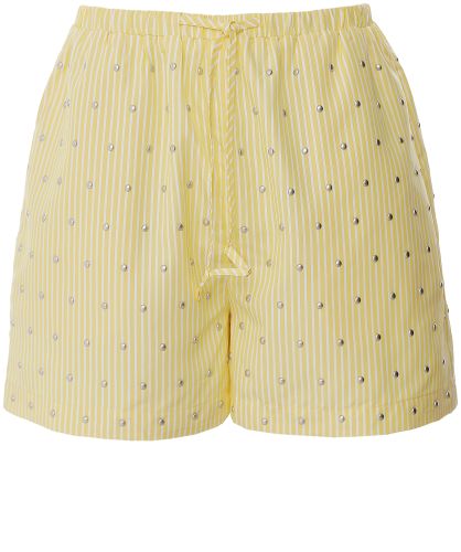 Never Fully Dressed Lemon Pinstripe Ellie Shorts | Jules B
