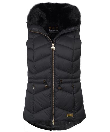 Barbour women’s quilted fur gilet／Black Barbour women's quilted fur gilet / Black