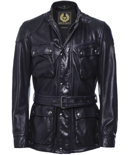 あ*お様 Belstaff★TRIALMASTER PANTHER JACKET Men's Hand Waxed Leather Trialmaster Panther Jacket in Black