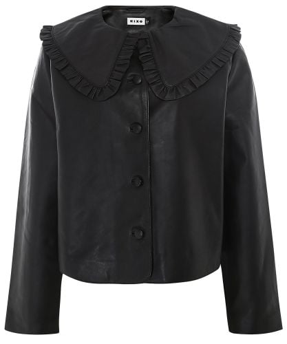FEKETE NO COLLAR FRILL JACKET FEKETE NO COLLAR FRILL JACKET