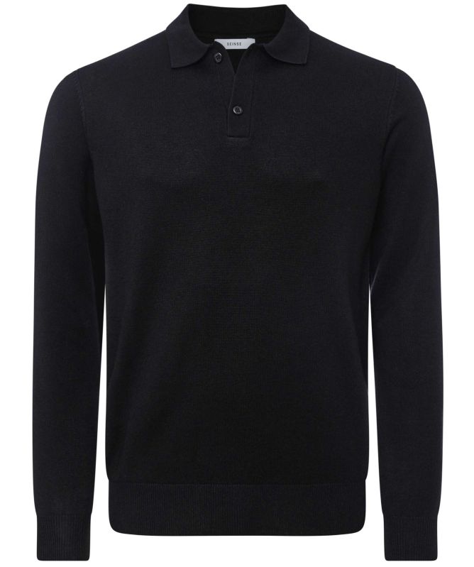Seinse Knitted Long Sleeve Polo
