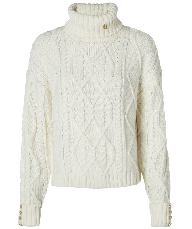 Holland Cooper Noveli Cable Knit Roll Neck Jumper