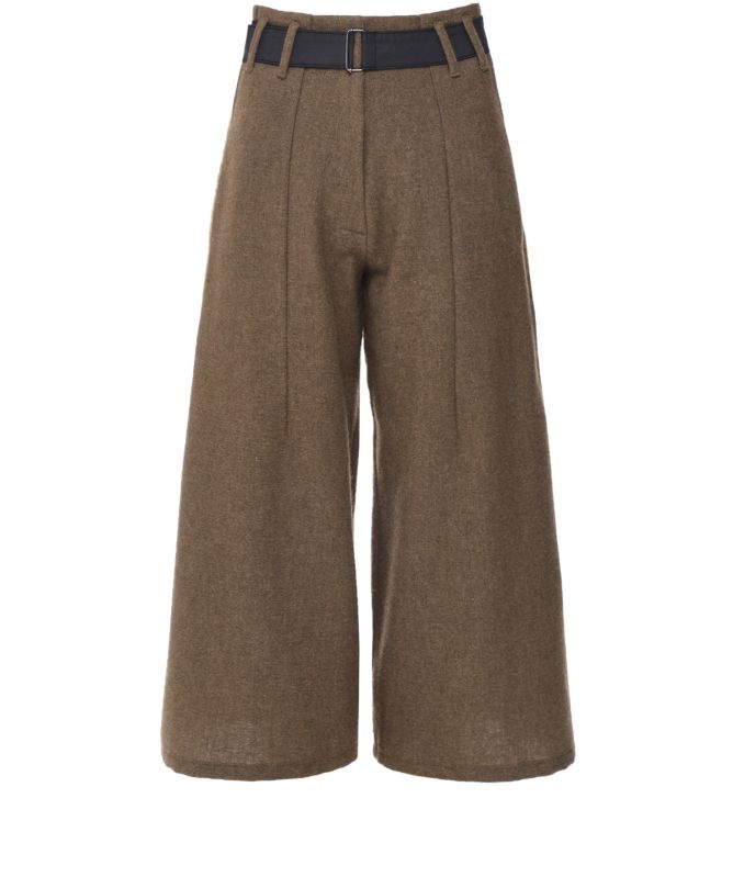 Lurdes Bergada Wool Cropped Trousers