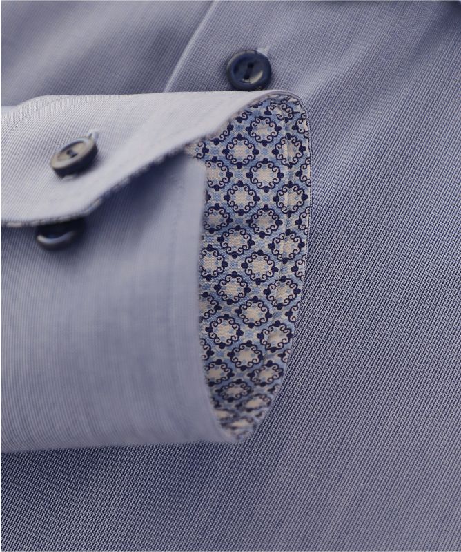 Eton Contemporary Fit Geometric Trim Shirt