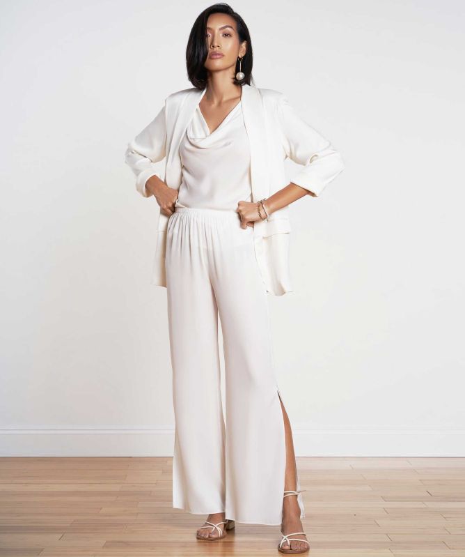 Silk95Five Paris Cowl Neck Top