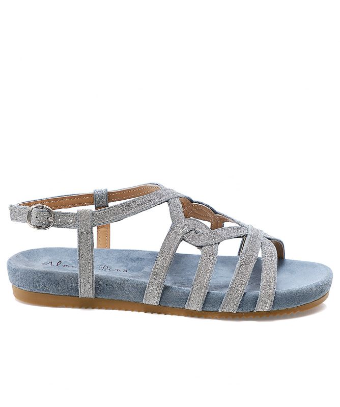 Alma en Pena Suede Twisted Strap Sandals
