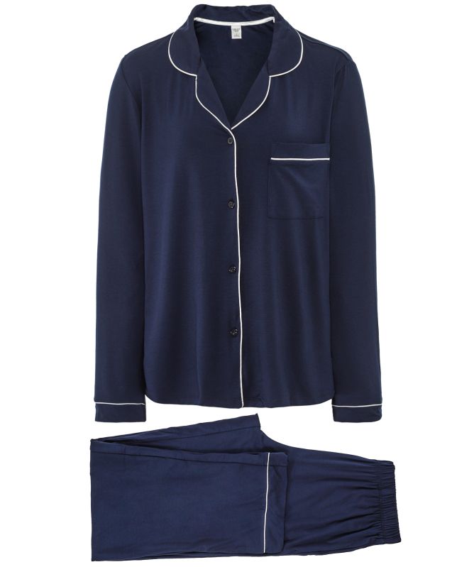 Chelsea Peers Modal Long Button Up Pyjamas