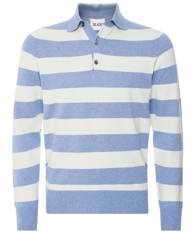 J. Blades Cotton Striped Brogan Polo Shirt