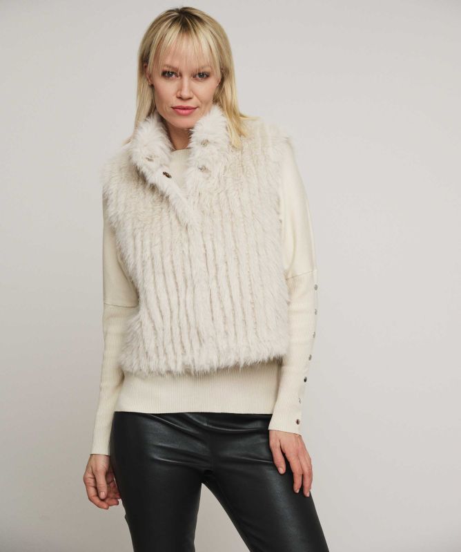Rino and Pelle Dava Faux Fur Waistcoat