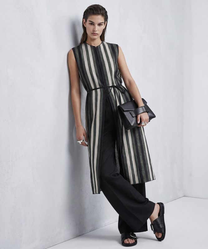 Milla Striped Linen Gilet