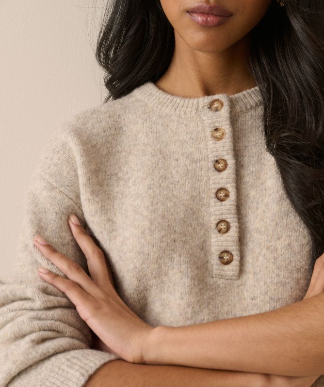 Nobody's Child Relaxed Fit Henley Jumper