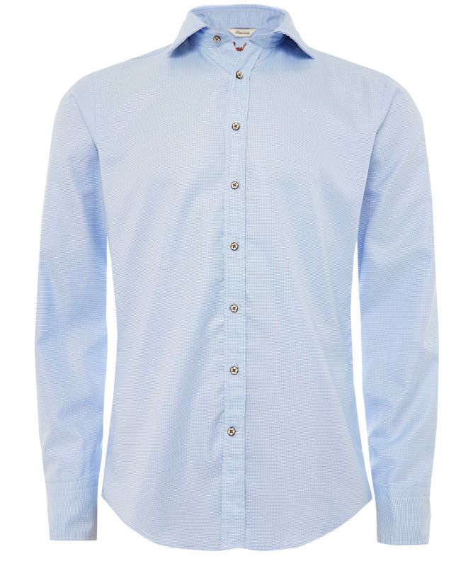 Stenstroms Fitted Body Washed Puppytooth Shirt