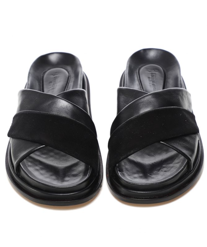 Lorenzo Masiero Leather Crossover Sandals