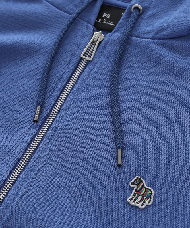 Paul Smith Zip-Front Zebra Logo Hoodie