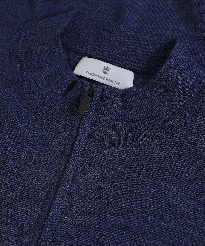 Thomas Maine Merino Wool Half-Zip Jumper