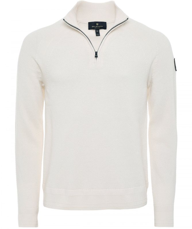 Belstaff Cotton Silk Half-Zip Tide Jumper
